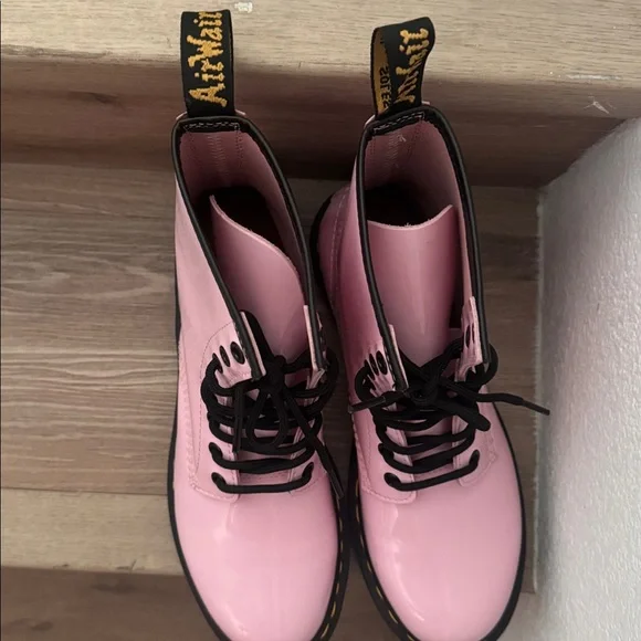 Dr. Martens Pink Patent Leather Combat Boots, New/Never Worn / without box. - Picture 8 of 8